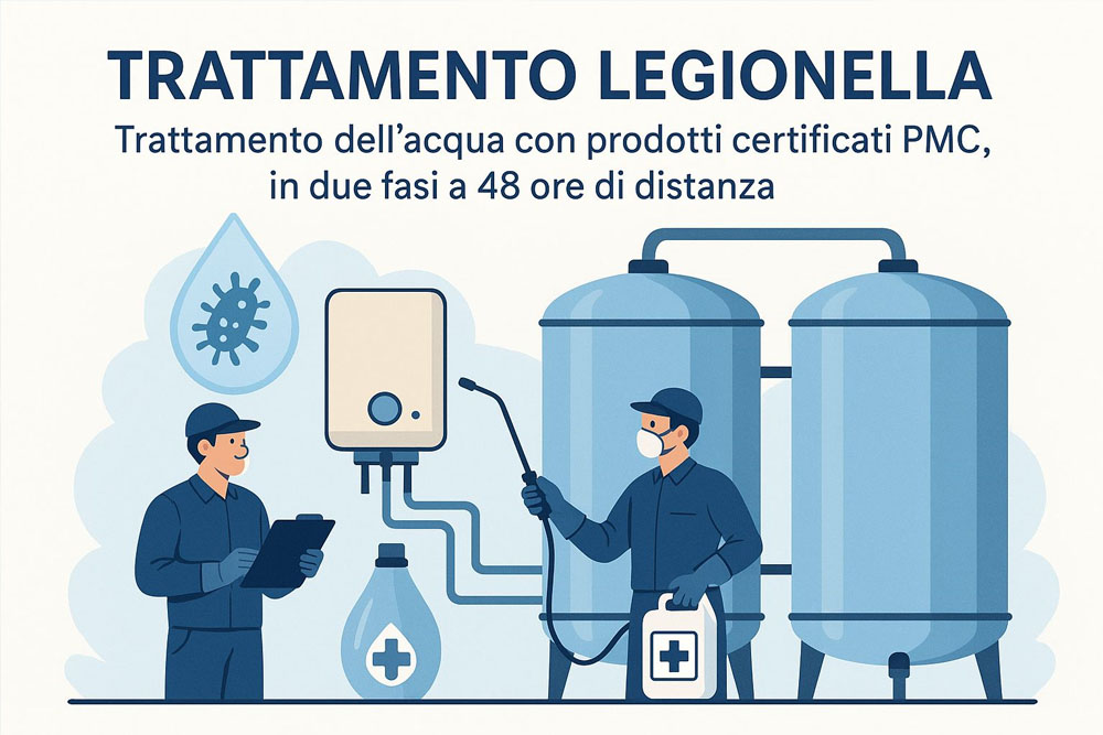 Trattamento Legionella in cisterne, boiler e impianti idrici